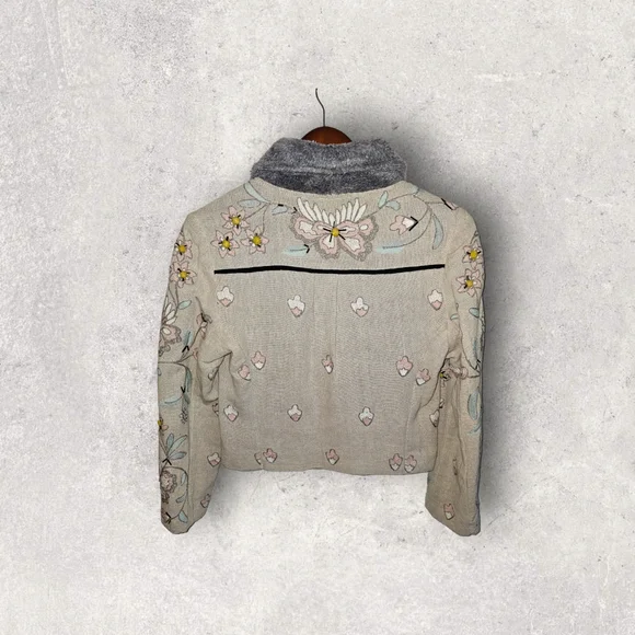 Anthropologie Aquilia Embroidered Jacket by Bl-nk - Picture 2 of 4